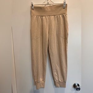 Nike Capri joggers. Tan / cream, size medium
